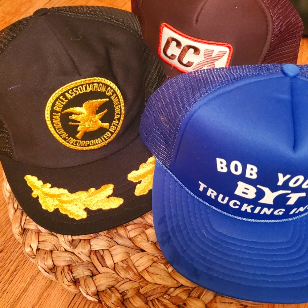 SOLD...NRA, Trucker vintage hats